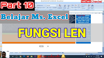 Part #10 Tutorial Microsoft Excel_Fungsi Rumus LEN#cara hitung jumlah kata, spasi, karakter kalimat