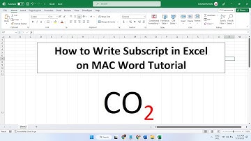 How to write Subscript in Excel on MAC Word Tutorial