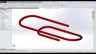 👍 Урок SolidWorks №7 Построение скрепки по траектории 👍 Урок SolidWorks №7 Построение скрепки по траектории