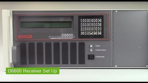 BOSCH Conettix: D6600 Receiver Set Up with D6686 Ethernet Network Adapter