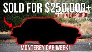Driving Value Record Breaking Sale Of This Mercedes at Monterey Car Week