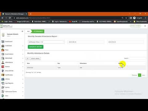 How Admin Can View Monthly Detailed Attendance Report of a Student ?