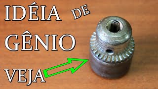 LOOK WHAT ONIVALDO PRUMOLINO DID WITH THIS DRILL CHUCK THAT WOULD GO TO THE TRASH HOME TOOLS