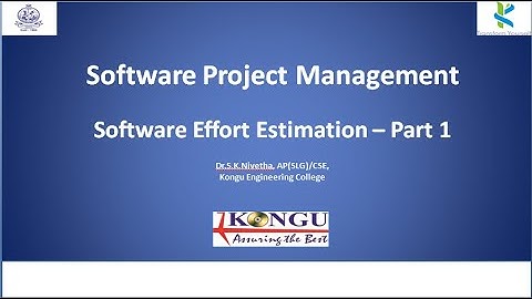 Software Effort Estimation - Part1 | Software Project Management | CS Lectures by SKN
