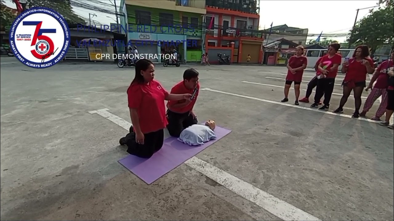CPR DEMO BY PHILIPPINE REDCROSS VALENZUELA CITY CHAPTER(75TH ANNIVERSARY CELEBRATION)