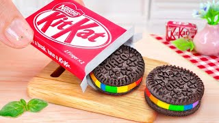 🍫🌈 Sweet Miniature KITKAT and OREO Chocolate Cake - Tiny Chocolate Cake Dessert by Mini Yummy (ASMR)