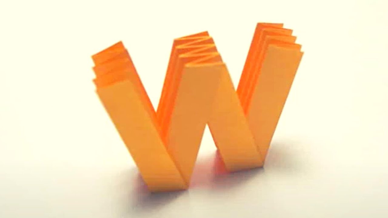 How to make an origami letter 'w' | Origami Tutorial