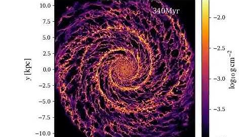 Spiral galaxy simulation