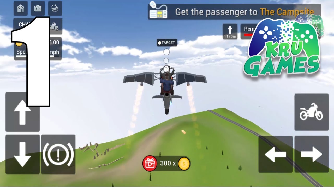 Flying Motorbike Simulator Gameplay Walkthrough #1 (Android, IOS)