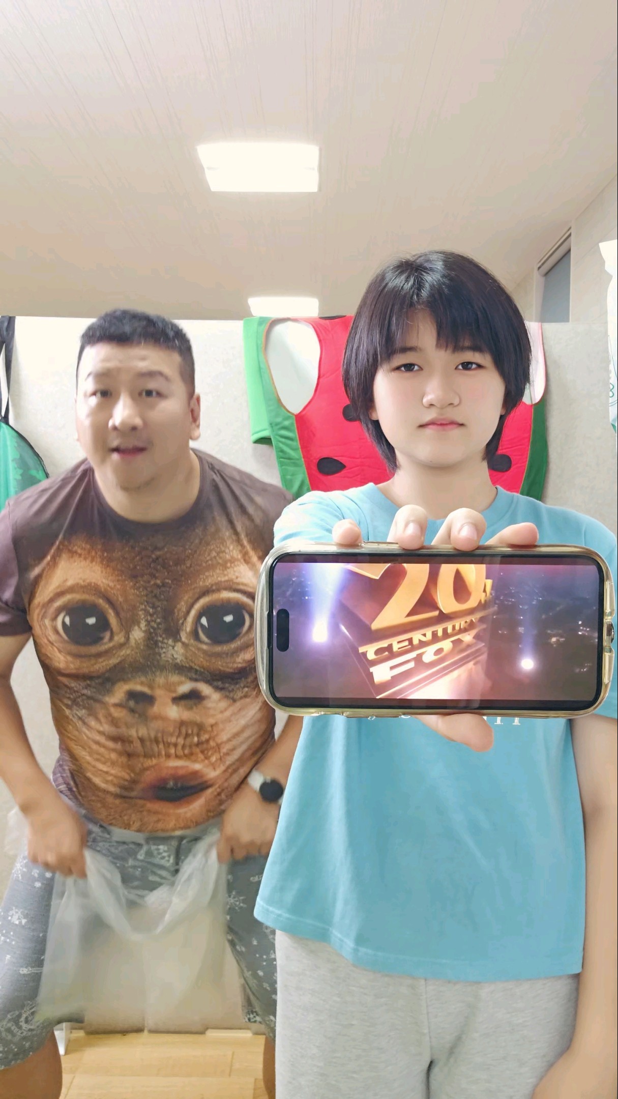 20世紀FOX OPチャレンジ?#ひまわり笑劇場 #himawariちゃんねる #ひまわりチャンネル #まーちゃんおーちゃん #shorts