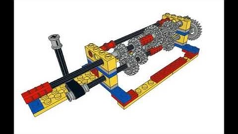 Lego 5-speed sequential gearbox with progressive gear steps