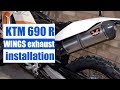 KTM 690 Enduro R Wings exhaust insatllation