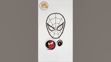 Spiderman | Spiderman Face Drawing Tutorial 🌈 #spiderman #clayart #shorts #art #drawing
