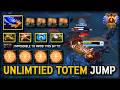 UNLIMITED TOTEM JUMP MID EARTHSHAKER WITH 15MINS AGHS SCEPTER ITEM VS. ENRAGE BEAR URSA 7.41c DOTA 2