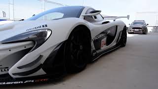 street legal Mclaren p1 gtr driving at the bend motorsport