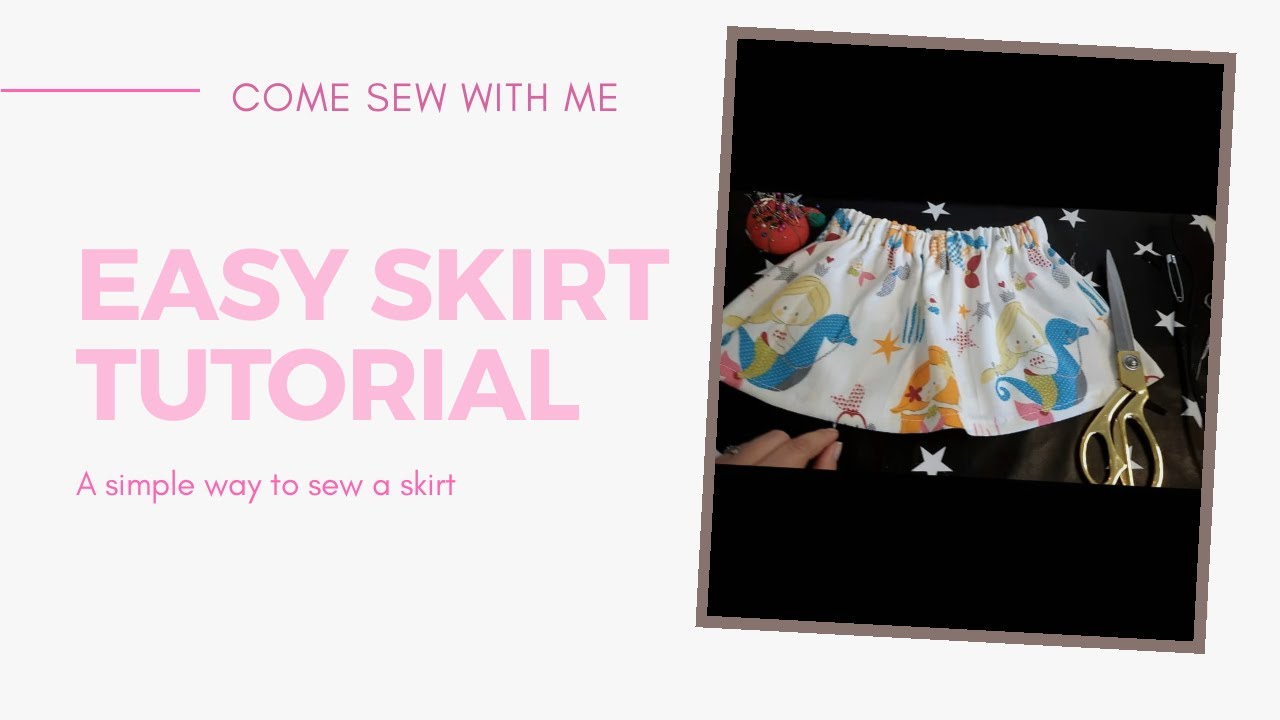How to sew a simple skirt YouTube