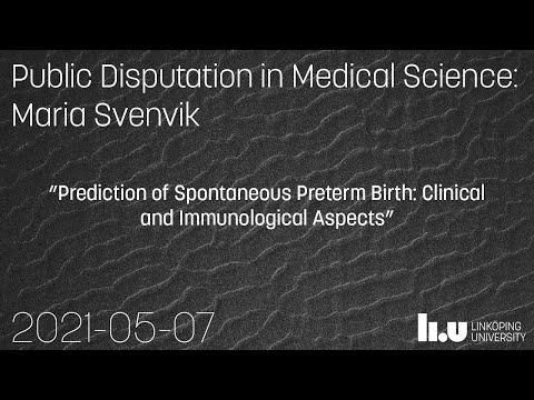 Disputation inom medicinsk vetenskap: Maria Svenvik