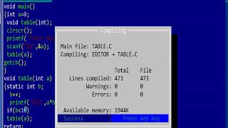 Write a program to print table of inputted number by using recursion in C.