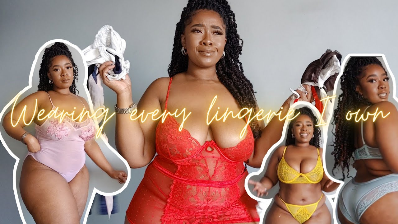 Wearing EVERY lingerie I own *decluttering my lingerie collection