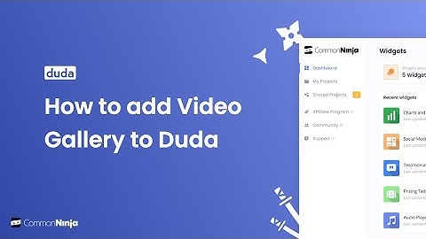 How to add a Video Gallery to Duda