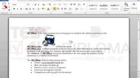 Create a Wordart object using the text Hello and make sure it appears behind the text on the...