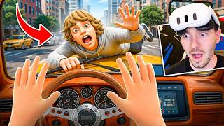 Virei TAXISTA e ATROPELEI O 67 no VR Taxi Drive (update) screenshot 2