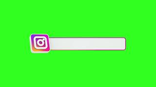 Instagram lower third green screen animation