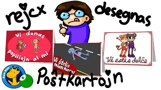 Rachel desegnas poŝtkartojn por Sankt-Valentena tago (Esperanto 🔸 Rachel’s Conlang Channel)