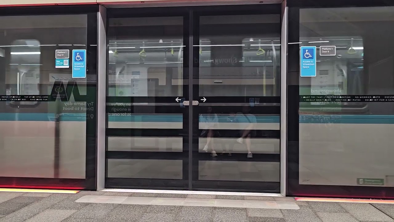 Metro arriving at Hills Showground