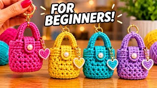 Super EASY!Viral Crochet MINI BAG 😍 BEST SELLING Idea for Beginners!
