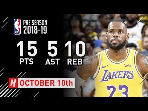 LeBron James SICK Highlights Warriors vs Lakers - 2018.10.10 - 15 Pts, 10 Reb, 5 Ast, BEAST!