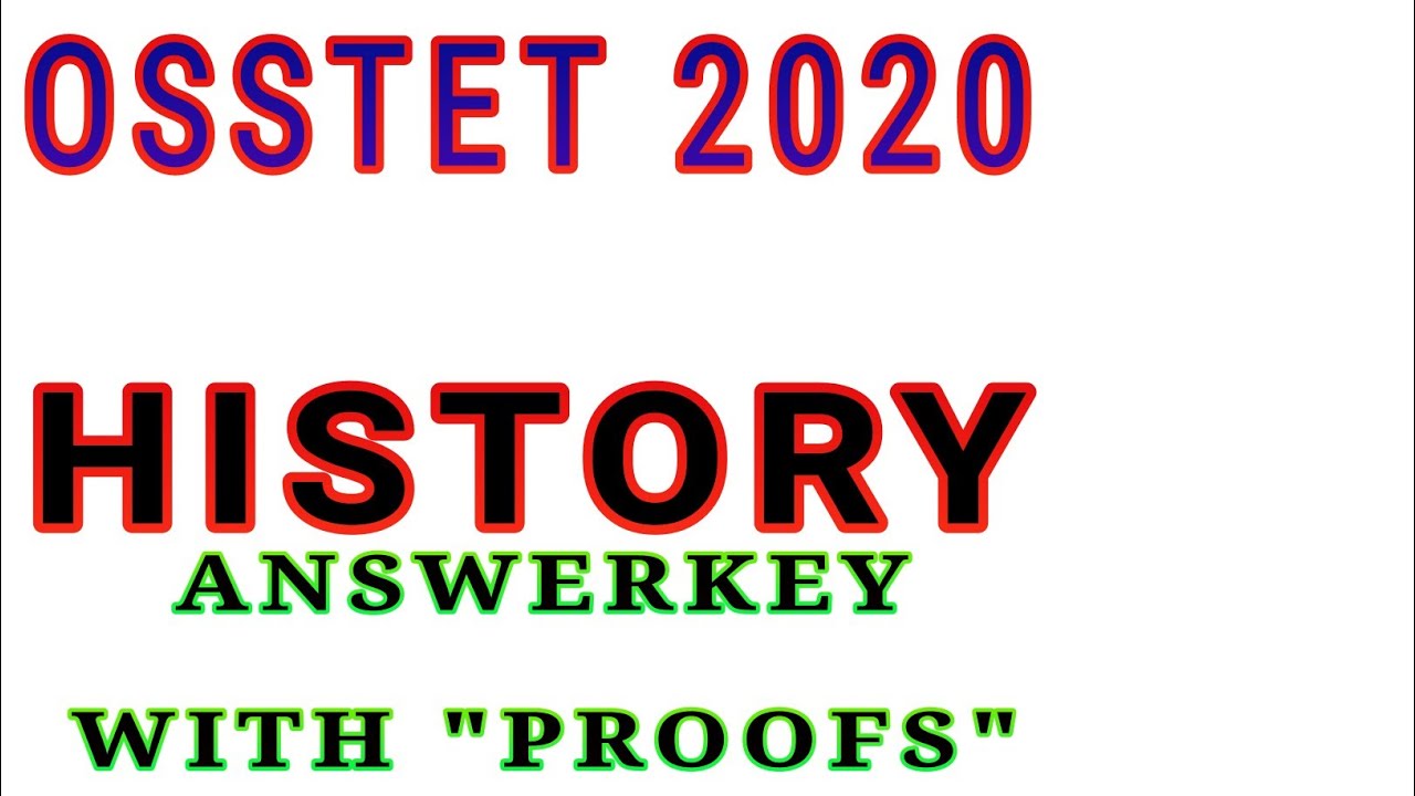 OSSTET 2020 HISTORY &POLITICAL SCIENCE ANSWERKEY WITH 