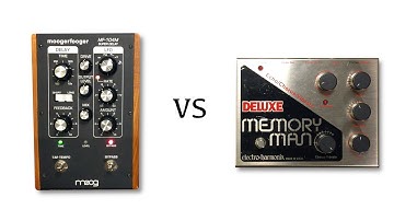 Moog MF 104M Super Delay vs EHX Deluxe Memory Man