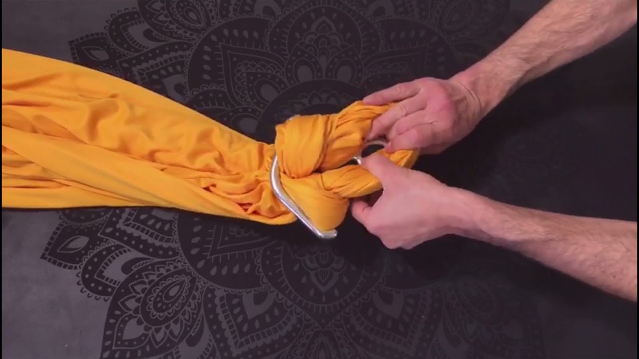 Istruzioni nodo gancio discensore a 8 con tessuto