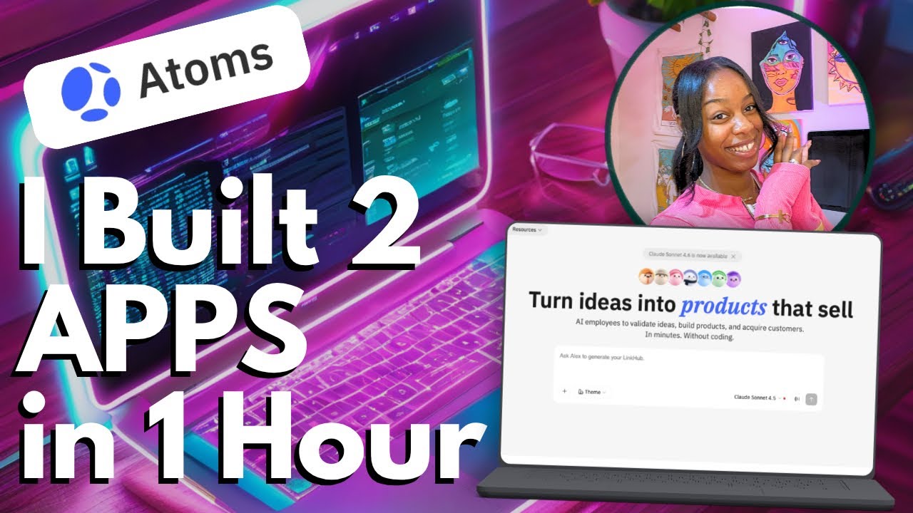 Build an AI App With Atoms.dev : No Code, Full Backend, 1 Hour - YouTube