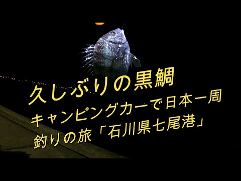 キャンピングカーで日本一周釣りの旅「石川県七尾港、久しぶりのクロダイ」