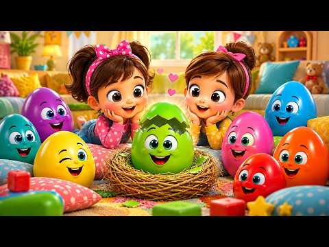 Fun Learning Colors and Numbers | 🥚🌈Colorful Eggs Adventure | English Nursery Rhymes For Kids Songs