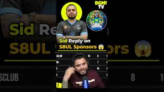 Sid Reply on S8UL Sponsors 😱 #s8ulsid #s8ul