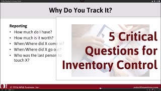 5 critical questions for inventory control