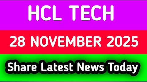 hcl tech share news | hcl tech share latest news | hcl tech share news tomorrow
