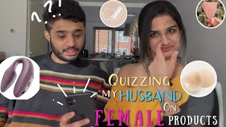 Quizzing my husband on female products | Fun Video