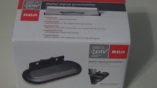 RCA TVPRAMP1R Preamplifier for Outdoor Antenna Performance Enhancement & Extension (use with ANT3038XR & ANT3036XR), Bla RCA TVPRAMP1R Preamplifier Unboxing