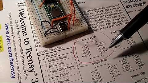 Getting started with I2C on a Teensy 3.6 - Communicate with 24LC256 EEPROM