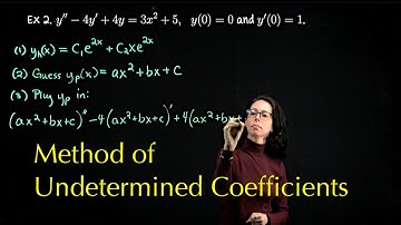 Method of Undetermined Coefficients 2, examples with polynomial forcing