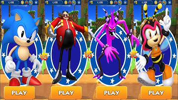 Sonic Dash - Clasic Sonic & Charmy Bee VS Boss Battle Zazz & Boss Eggman Gameplay