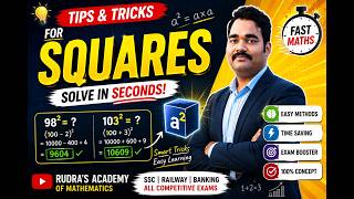 Vedic Maths Square Tricks || Calculate 10x Faster|| Maths Shortcut Tricks by Rudra Sir