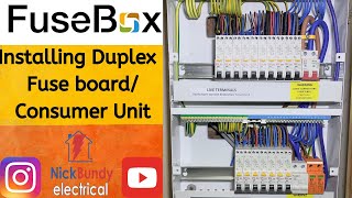 Installing Fusebox Duplex Fuseboard/ Consumer unit, Exotic life of an Electrician