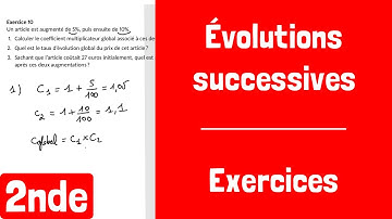 Exercices  : Évolutions successives