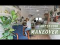 Art studio makeover  my refreshed work space for oil painting and art prints  artist vlog 2023