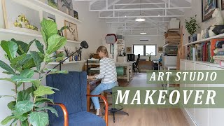 Art Studio Makeover | My refreshed work space for oil painting and art prints | Artist Vlog 2023